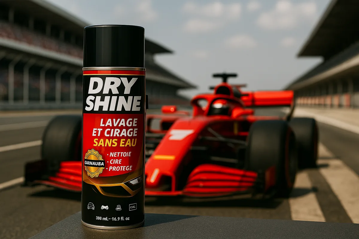 DryShine devant une monoplace